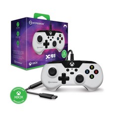 X91 유선 컨트롤러 White Xbox Series XS Xbox One Windows 1011 PC용(공식 라이센스 상품)