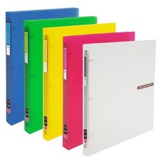 투명 칼라칩 미니 3공 O링바인더 A4 2cm 연두 청운re_4+7xrg