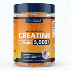 Mango Creatine Monohydrate Gummies 5000 mg per Serving Sugar-Free Vegan Chews 265067, Mango Creatine Monohydrate Gum