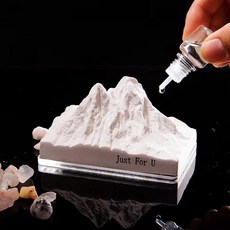 阿爾卑斯山脈造型擴香石, 1個, 禮盒精裝 雪白 贈海洋味精油一瓶