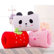 캐릭터쿠션 낮잠베개 엎드려자는베개 등받이쿠션 7색상 학교선물 사무실 꿀잠베개, 브라운베어, 브라운베어