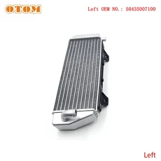 바이크 오토바이 알루미늄 레이싱 라디에이터 물 탱크 쿨러 KTM HUSQVARNA SX125 SXF250 XC250 FX350 TE150, 01 Left no cover