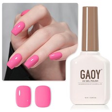 GAOY Jelly Nude 젤 매니큐어 16ml 시어 네오디뮴 젤 폴리쉬 네일 아트 DIY용 UV 라이트 큐어 색상 1078, 밝은 핑크