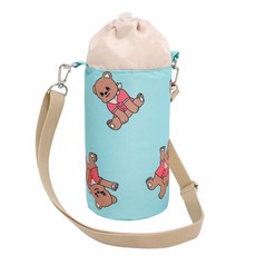 아이주 물통 가방 텀블러 물병 파우치 주머니 보온병 야외 소풍 준비물, 1개, 리틀베어