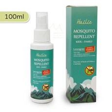 Hailie 菏莉 防蚊噴霧 100ml 檸檬草配方 無敵避DEET 兒童家庭適用 長效驅蚊達6小時, 1個, 菏莉長效防蚊噴霧