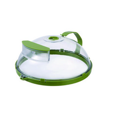 微波爐加熱蓋，透明耐熱防噴濺食物罩，廚房微波爐專用, 注水導流款