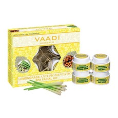 Vaadi Herbals 페이셜 키트 - 레몬그라스 & 시더우드 스파 페이셜 키트 - 천연 - 모든 피부 타입에 적합하며 남성과 여성 모두에게 적합 - 70g