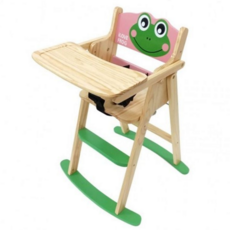 유아 식탁 의자 접이식 휴대용 식사용 아기 식탁 의자 밥상 높은 안전 겸용 목재 보조 좌식 흔들