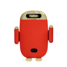 無線充電手機支架，單手操作，穩固夾持，角度可調，時尚外觀, 紅色-充電手機支架, MCK-CH02