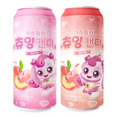 프린세스 캐치티니핑 하츄핑의 츄잉캔디 복숭아맛 2종, 1세트, 144g, 핑크+오렌지