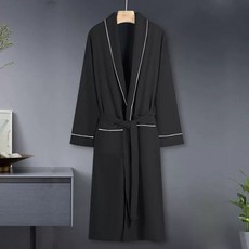 호텔 가운 여성 순면 사이즈 속건 흡수 잠 남성 커플, 1개, C. 싱글 가운 LD08 차콜