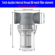 NPT 스레드 304 스틸 필터 스크린 80 메쉬 프리 1/2 인치 수 파이프, 21 NPT F 1in 80 mesh
