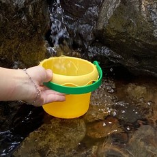 繪畫工具洗筆桶 水彩筆洗筆桶 小水桶, 黃色小桶