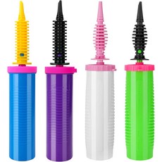 4팩 풍선 펌프 벌크 풍선용 수동 공기 인플레이터 펌핑 호일 라텍스 퀵 이지 핸드 수영장 플로트 장난감 요가 볼 파티 장식용