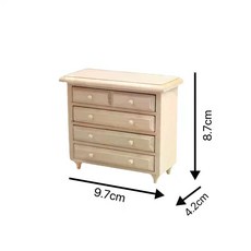 12分 Dollhouse 娃娃過家家 傢俱 素胚 微縮櫃子模型 玩具 DIY, 三層小方櫃模型, 1個