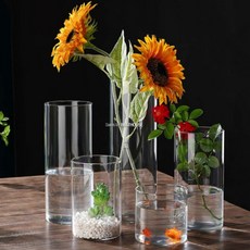 유리 화병 12x20cm 오브제화병 원형화병 꽃화병