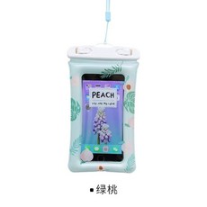 火烈鳥防水手機袋 觸屏漂浮防水袋 游泳溫泉潛水適用, 綠桃烈火鳥,通用型, 1個