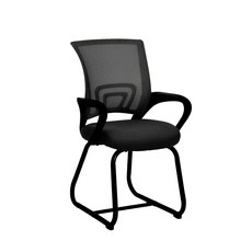 透氣網布辦公椅 簡約舒適, 黑色