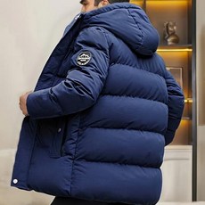 남성용 헤비듀티 보온 겨울 재킷 풀지퍼 후드 코트 전체 길이 지퍼 클로저 전체 길이 포켓 스키 하이킹 야외 활동용 방풍 추위 방지 재킷 100 폴리에스터 보온 아우터웨어 세탁