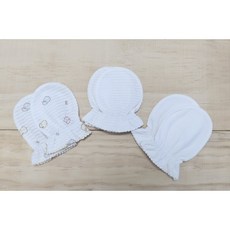 오가닉코튼 신생아 무지+멀티동물+장난감무늬 손싸개 3종세트 사계절용