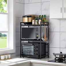 3단 광파오븐장 전자렌지수납장 밥솥장 선반 전자레인지장 오븐렉 렌지장 렌지대, 화이트