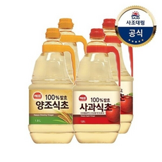 사조대림 양조식초 +사과식초, 1.8L, 2개