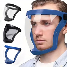 (포워드테크) 안면보호 필터 마스크 페이스쉴드 안면보호구 고글 김서림방지 투명 마스크, 2개, 블루