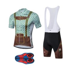 남성용 퀵 드라이 사이클링 저지 세트 로드 바이크 자전거 셔츠 + 빕 쇼츠 9D 젤 패드 MTB 라이딩 의류 키트 포함