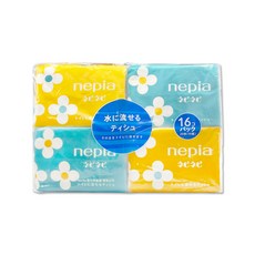 日本Nepia王子 花朵圖案抽取式雙層袖珍面紙10抽x16包/袋, 1個