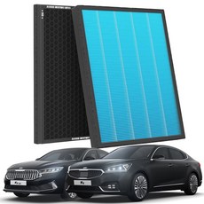 1+1 PM 0.3 에어컨필터 활성탄 블루 초미세먼지, 2개, K7 VG (09~16) [FCP-01]