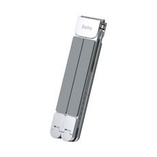 벨라 알루미늄 휴대용 초경량 접이식 노트북 거치대, 실버