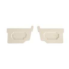 PVC 트렌치 지붕 빗물받이 우수관 처마 물받이 선홈통 거터 시스템 빗물받이관 길이80cm, D. 빗물받이관 마감캡 좌.우 세트, 1개