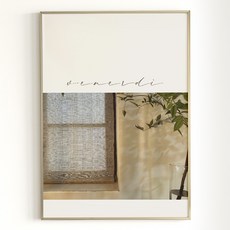 [아트밀] 쉼이 있는 여행사진 액자 90종 - 72 금요일, 1 (소형) A4액자_블랙