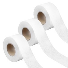 퀼팅솜 누빔솜 충전재 퀼팅용 빈 뷰티 퓨저블 배팅 테이프 3롤 1.5인치 x 30야드 흰색 솔기 시어 패브릭 예술적인 재봉 중단을 위한 헤밍 바인딩 융합, 퀼팅솜 누빔솜 충전재 퀼팅용 빈 뷰티 퓨저블 배팅 테이