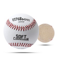 윌슨 안전야구공 A1117 연식용 야구공 캐치볼 연식구, 1개