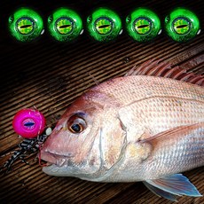 어복 대용량 빅아이 타이라바헤드, 5개, 40g, 그린