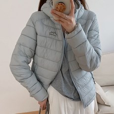 ROYALBELLE 여성 숏기장 경량 루즈핏 후드 패딩 점퍼 베이직 포근한 자켓 K0100608