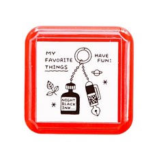 SANBY eric 스탬프 침투 표시 열쇠 고리 블랙 eric-stamp-03, 1개, 상세페이지 참조