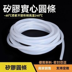 矽膠密封條 實心耐高溫 食品級 防滑防水防塵, 1個, 直徑5.5毫米（5米價）半透明