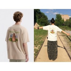 내셔널지오그래픽 N253UTS040 남녀공용 동물 그래픽 반팔 티셔츠 USY764 VKC673