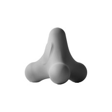 GYMII 四角筋膜球，人體工學設計，舒適握感，輕巧便攜，深層按摩，舒緩肌肉疲勞, 灰色, 1個