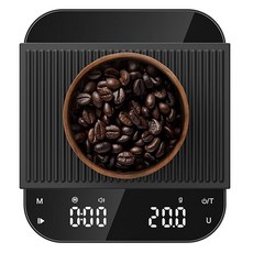 Ultrean 커피저울 핸드드립 타이머 커피 스케일 베이킹 계량기, KS09KR-BK-Q, 검은색, 1kg