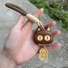 紅木 貓咪掛件, 如圖所示, 1個
