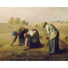 이젤아트 명화 인테리어 캔버스 그림 액자 밀레 이삭 줍는 여인들, 70*60cm