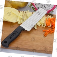 웨이브 물결 무늬 감자 채칼 주방 야채 썰기 나이프 조리 도구 스테인리스 블레이드 손잡이 홈베이킹, 1개