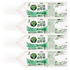 CJ 행복한콩 국산콩 순두부, 4개, 330g