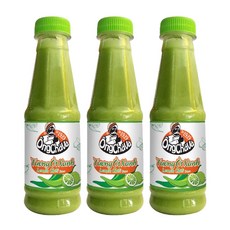 베트남 옹차바 그린 칠리 소스 220g x 3병 청양 고추 레몬 초록병 고기 해산물, 3개
