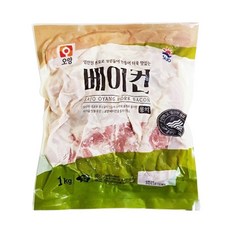 [얌얌마켓] 사조오양 베이컨뭉치 1kg 대용량 볶음용 베이컨 업소용(아이스박스 포함), 1개