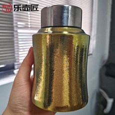 純鈦茶葉罐 700ml 密封收納罐, 金色, 1個