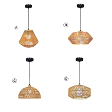 레토시아 LED 라탄 펜던트조명 식탁등 카페 인테리어 램프포함, 스케인 1등 (D)